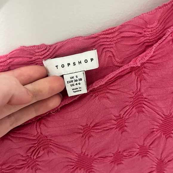 Pink Textures TOPSHOP shirt - size SMALL - Picture 3 of 3